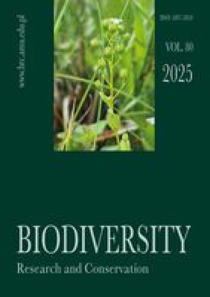 Journal cover Biodiversity: Research and Conservation, volume 80, year 2025