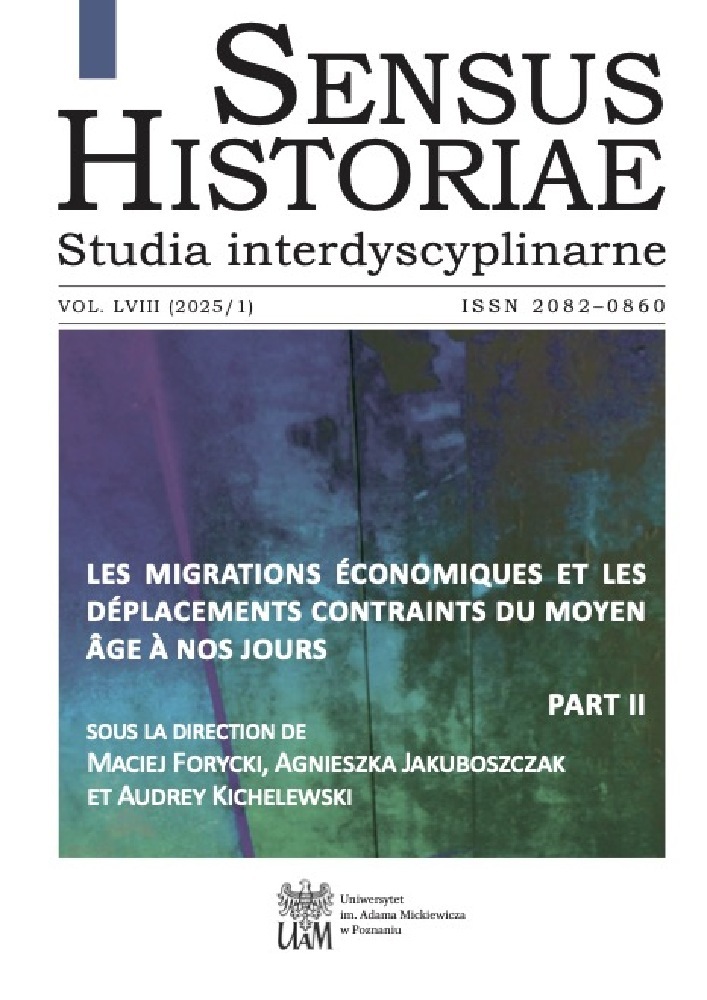 Okładka czasopisma Sensus Historiae, tom 58, nr 1, rok 2025