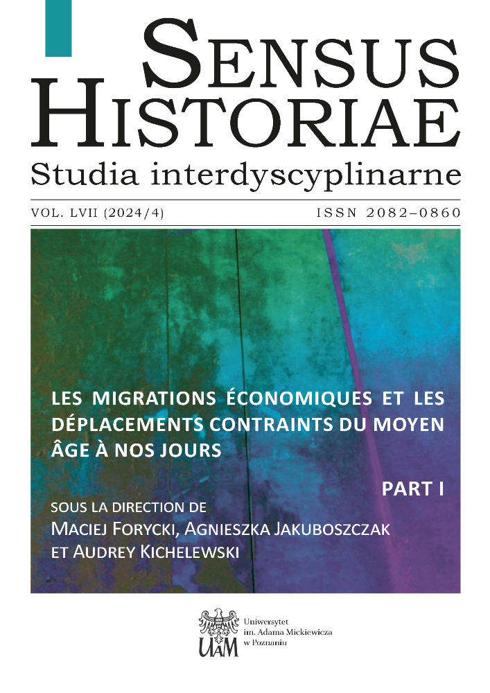 Okładka czasopisma Sensus Historiae, tom 57, nr 4, rok 2024