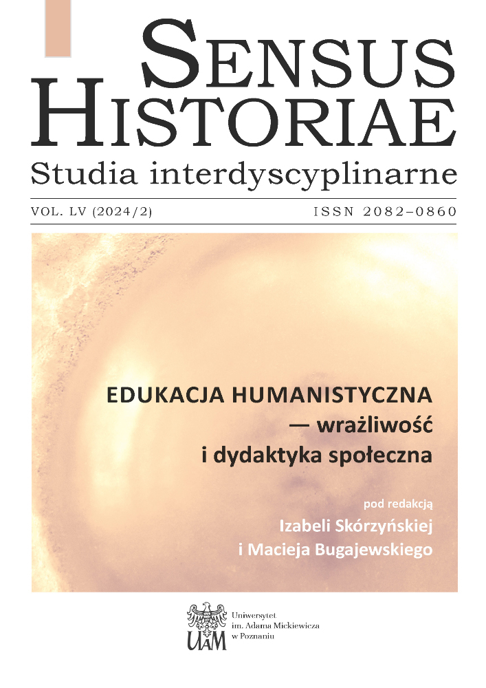 Okładka czasopisma Sensus Historiae, tom 55, nr 2, rok 2024