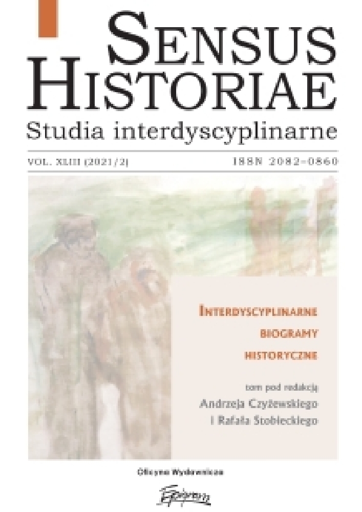 Journal cover Sensus Historiae, volume 43, no. 2, year 2021