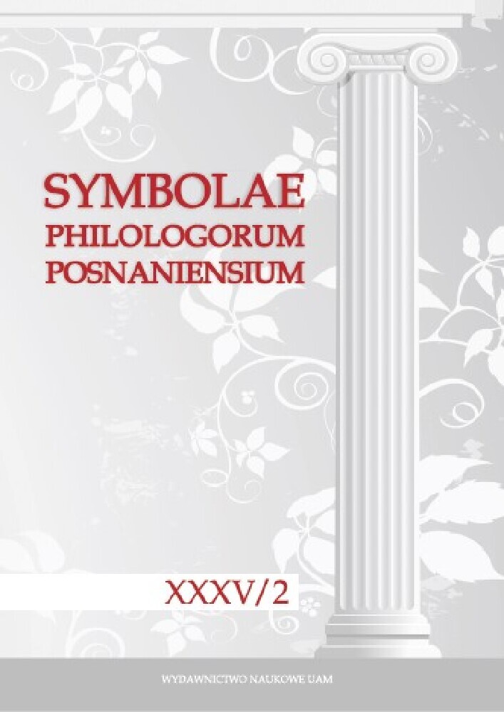 Journal cover Symbolae Philologorum Posnaniensium Graecae et Latinae, volume 35, no. 2, year 2025