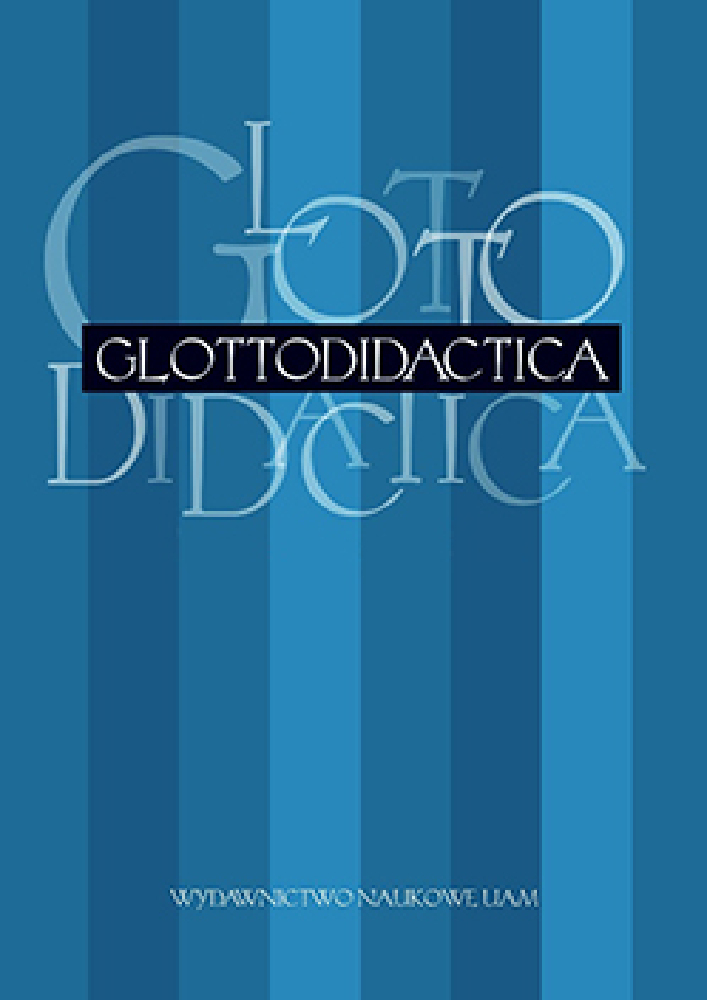 Journal cover Glottodidactica, volume 44, no. 1, year 2017