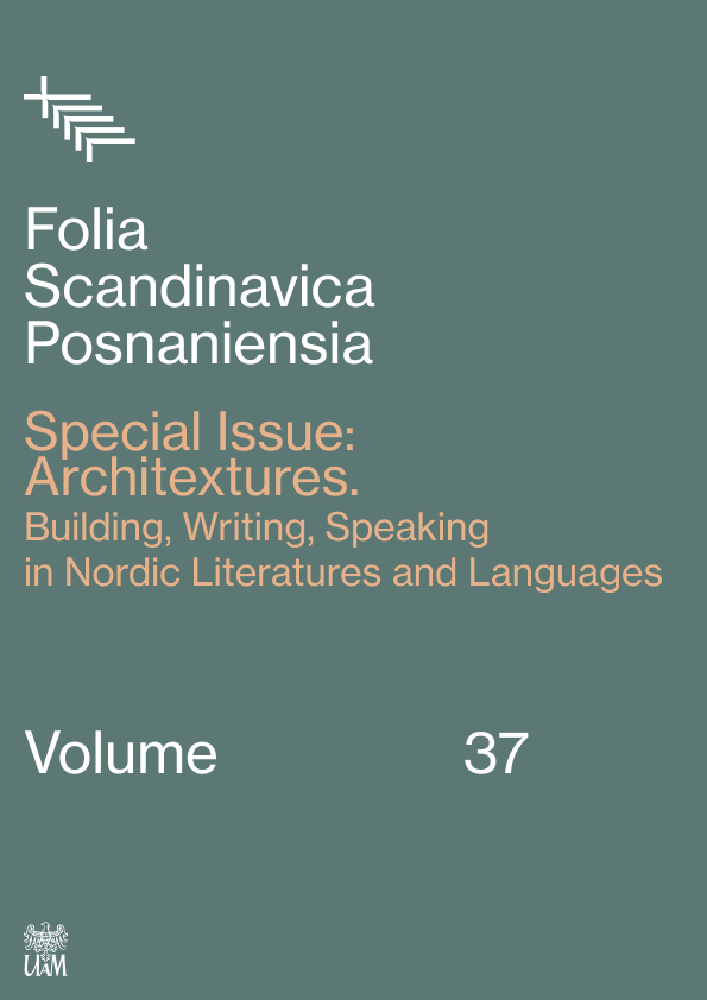Journal cover Folia Scandinavica Posnaniensia, volume 37, year 2025, title Special Issue: Architextures. Building, Writing, Speaking in Nordic Literatures and Languages