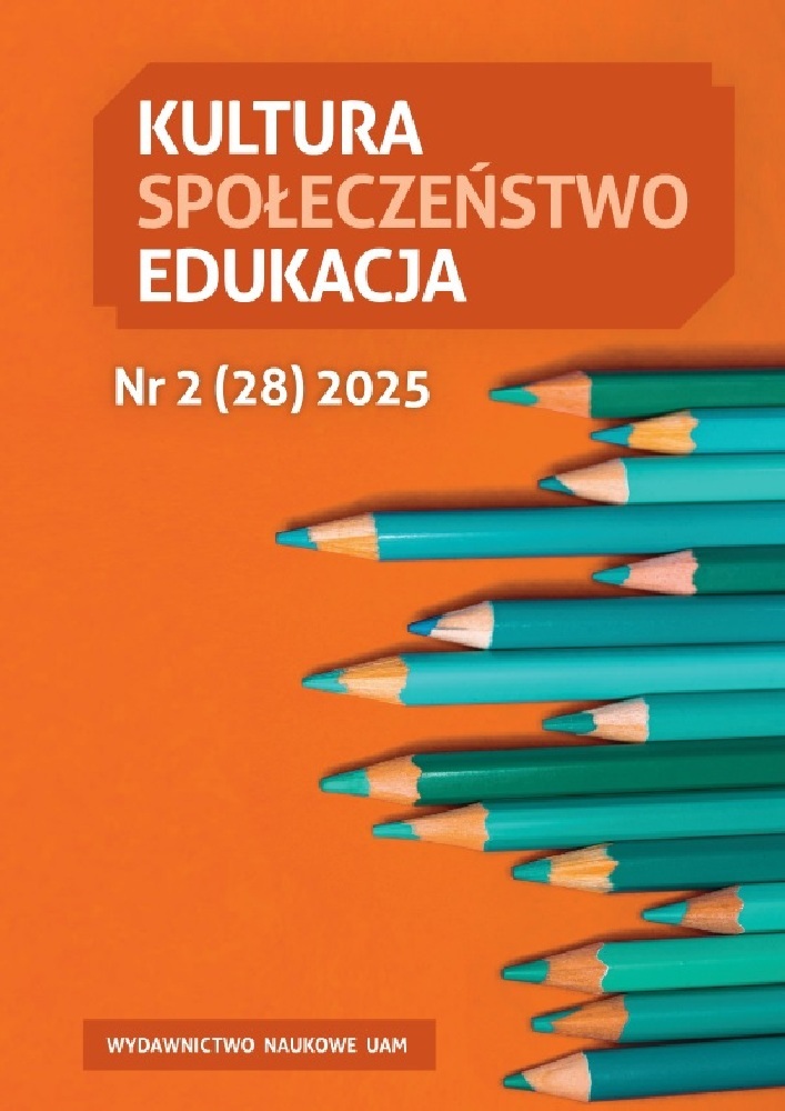 Okładka czasopisma Kultura-Społeczeństwo-Edukacja, tom 28, nr 2, rok 2025, tytuł Kultura Społeczeństwo Edukacja
