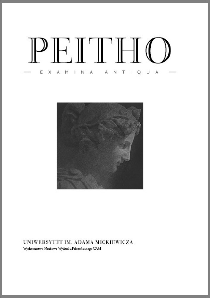 Journal cover Peitho. Examina Antiqua, volume 16, no. 1, year 2025