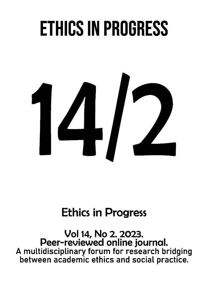 Ethics in Progress, Volume 14, Number 2, cover page