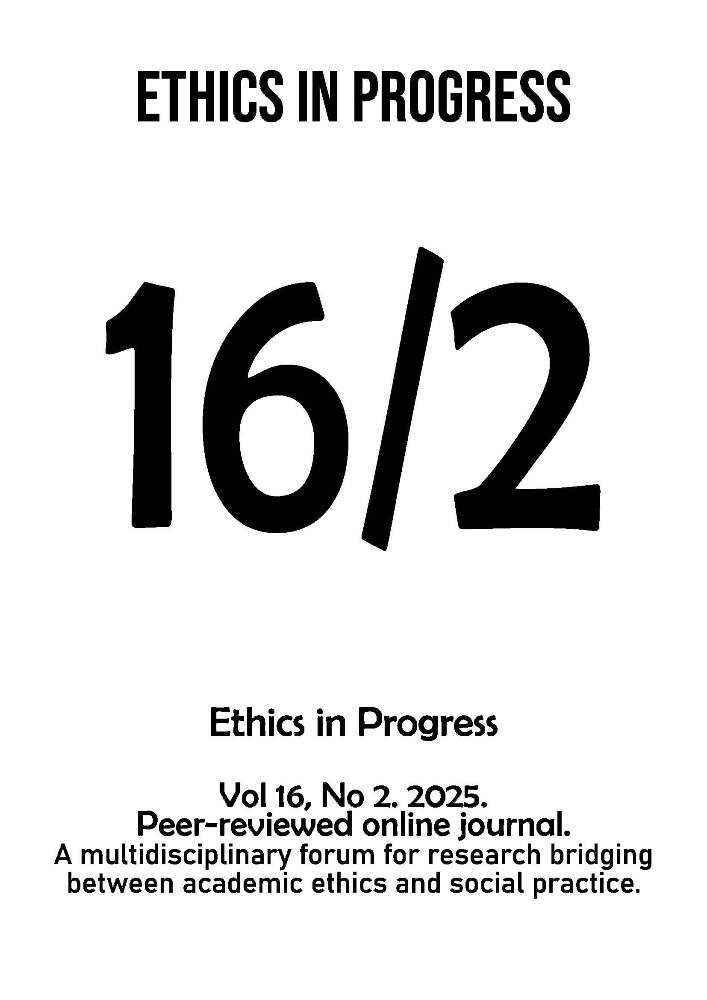 Journal cover ETHICS IN PROGRESS, volume 16, no. 2, year 2025