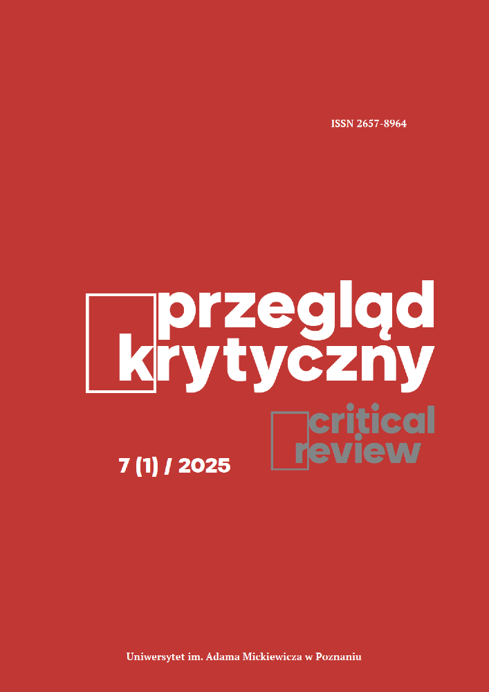 Okładka czasopisma Przegląd Krytyczny, tom 7, nr 1, rok 2025