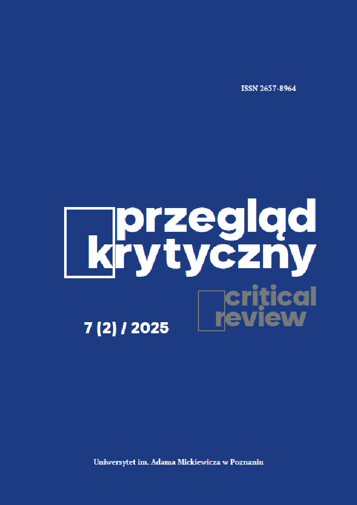 Okładka czasopisma Przegląd Krytyczny, tom 7, nr 2, rok 2025