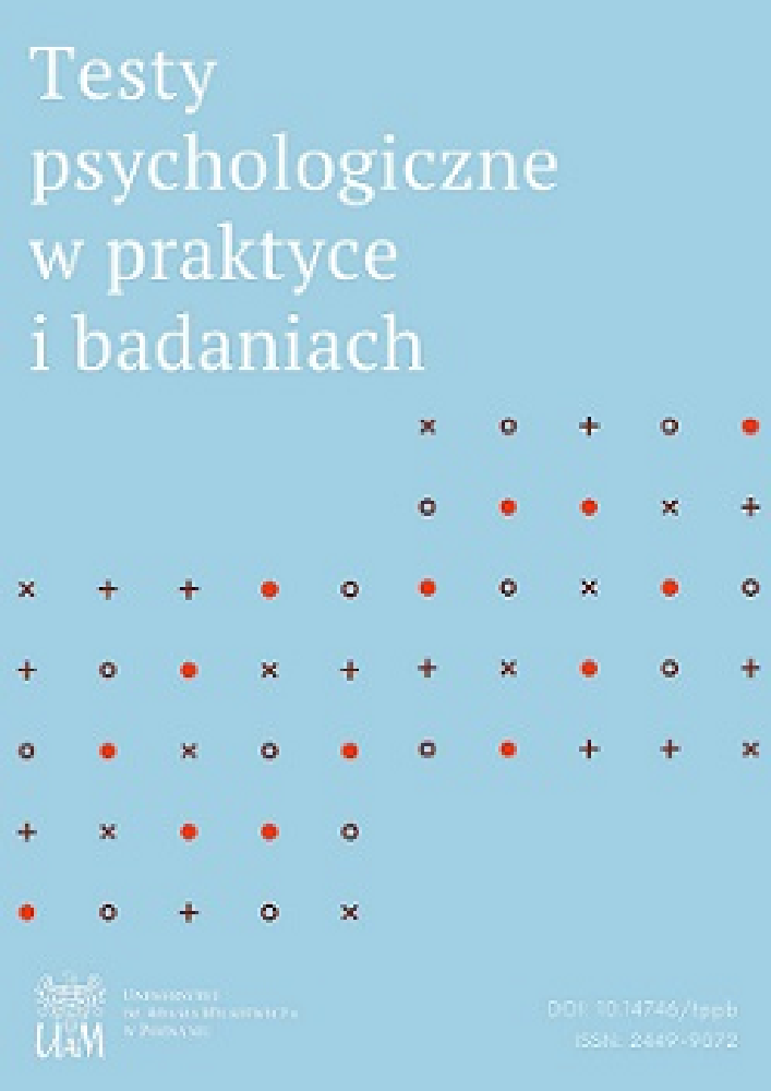 Okładka czasopisma Testy psychologiczne w praktyce i badaniach, nr 1, rok 2019, tytuł Numer specjalny: Standardy diagnozowania