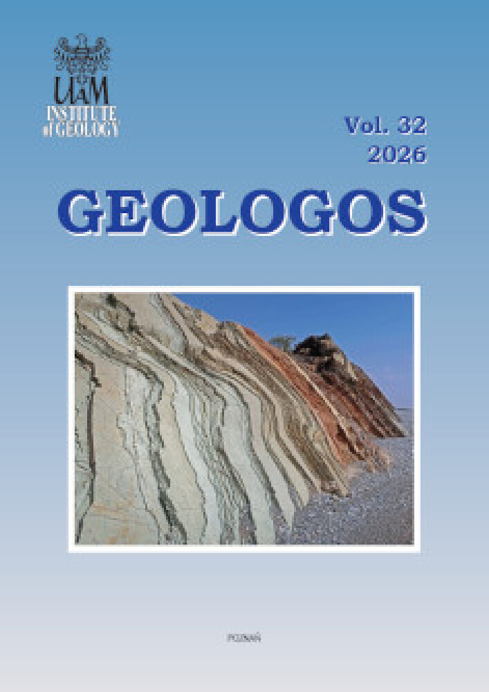 Journal cover Geologos, volume 32, year 2026, title Open Volume