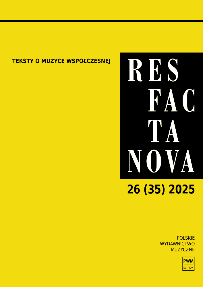 Journal cover Res Facta Nova, no. 26 (35), year 2025